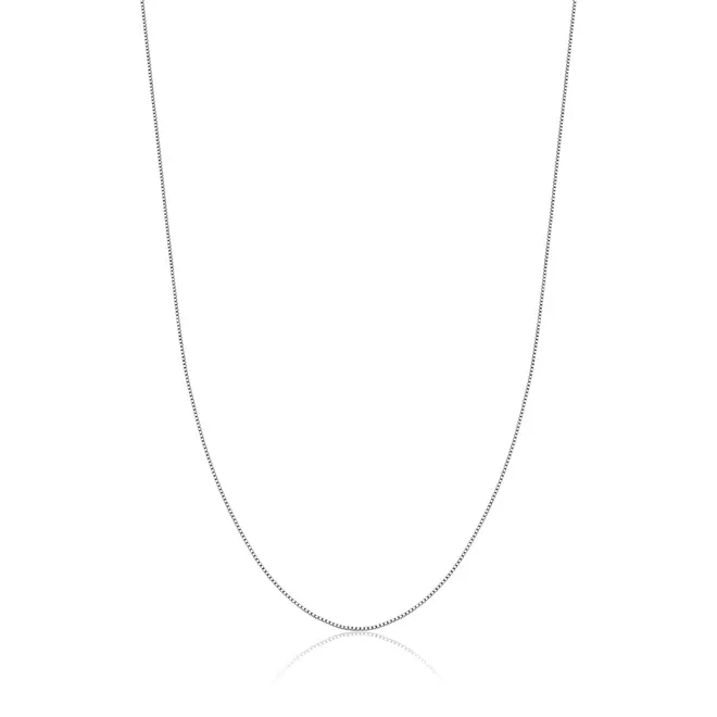 Corrente malha Veneziana ouro branco 18k polida 40CM 1