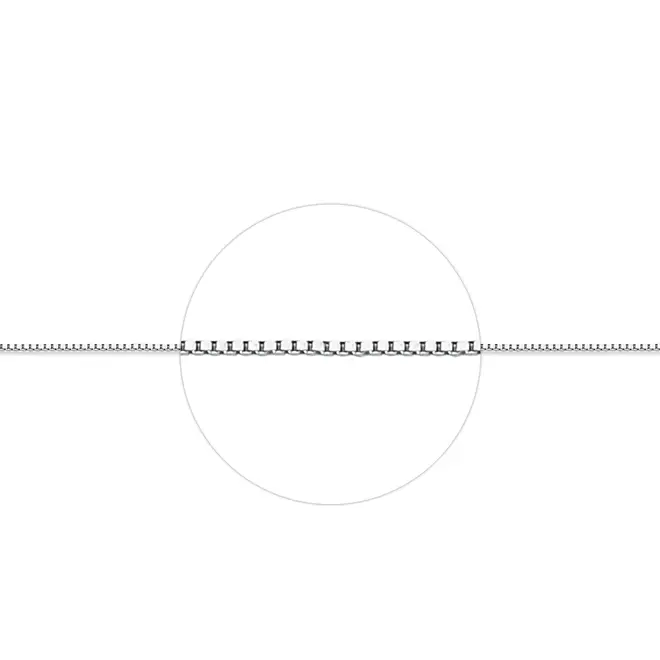 Corrente malha Veneziana ouro branco 18k polida 40CM 3