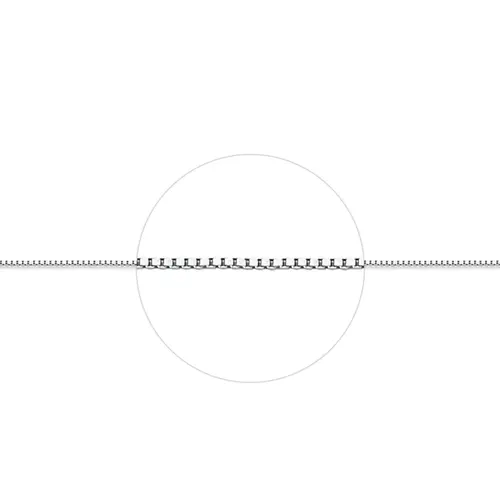 Corrente malha Veneziana ouro branco 18k polida 40CM