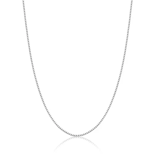 Corrente malha Veneziana ouro branco 18k polida 60CM