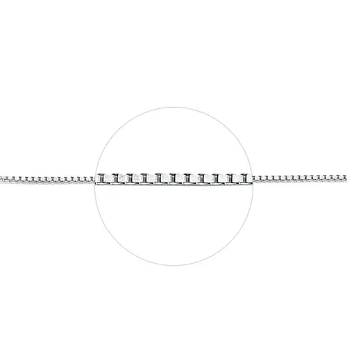 Corrente malha Veneziana ouro branco 18k polida 60CM
