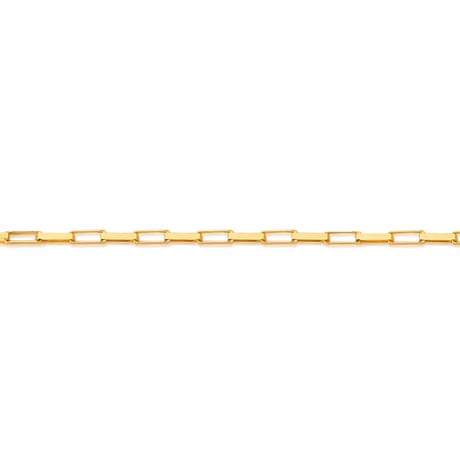 Corrente malha Veneziana ouro 18k elo alongado 60CM 2