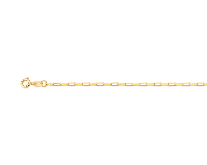 Corrente malha Veneziana ouro 18k elo alongado 60CM 4