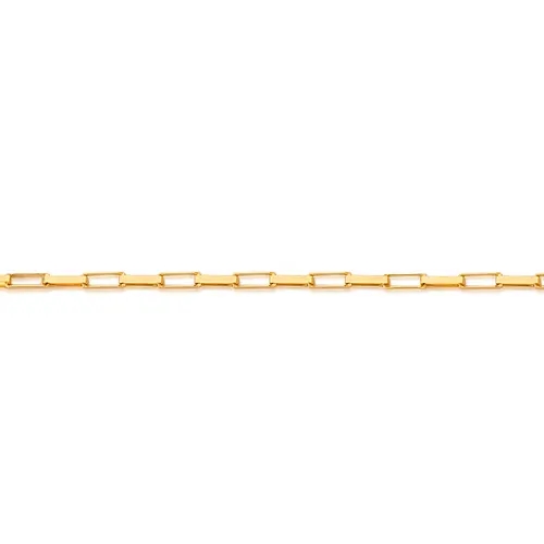 Corrente malha Veneziana ouro 18k elo alongado 60CM