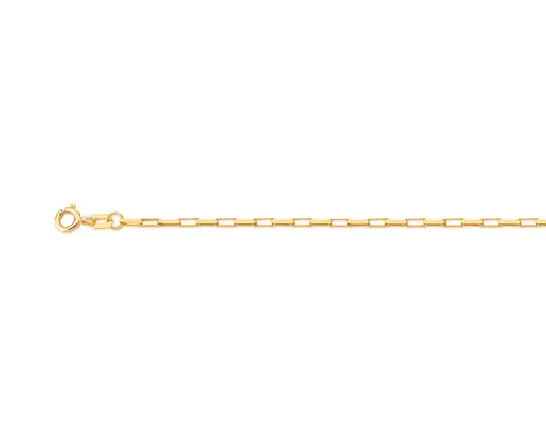 Corrente malha Veneziana ouro 18k elo alongado 60CM