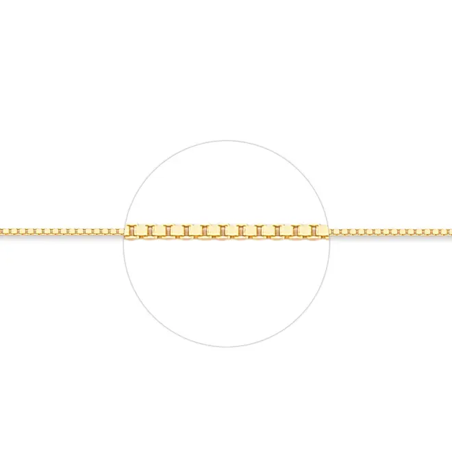 Pulseira malha Veneziana ouro 18k polida 18CM 3