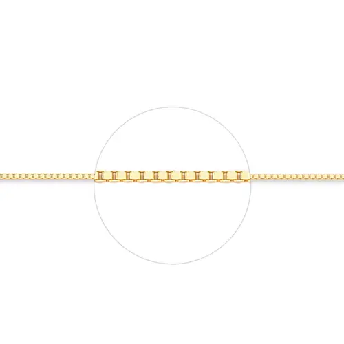 Pulseira malha Veneziana ouro 18k polida 18CM
