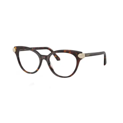 Óculos de Grau Swarovski 0SK2046 1002 53 Acetato Marrom Mesclado