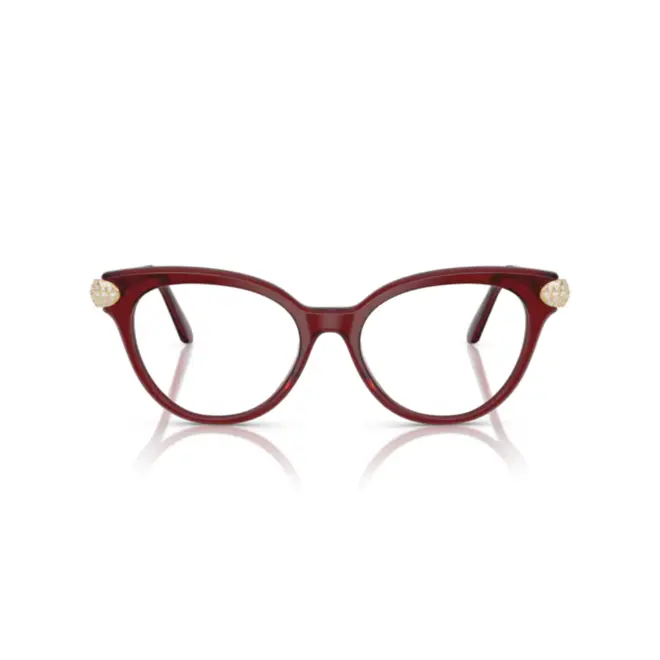 Óculos de Grau Swarovski 0SK2046 1073 53 Acetato Bordô Transparente 2