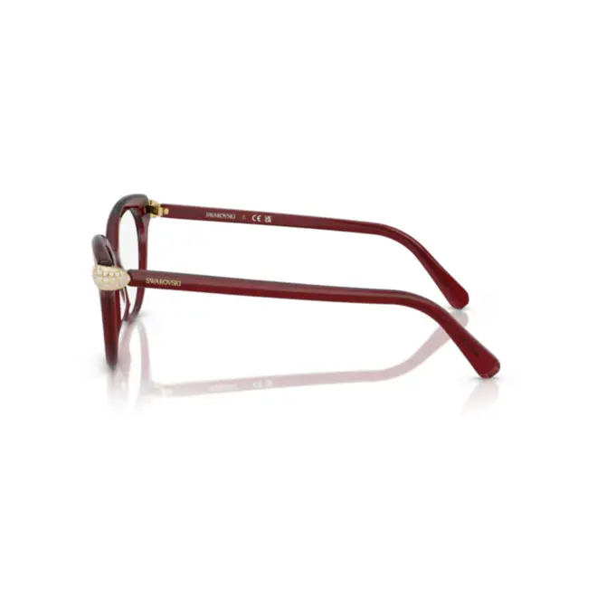 Óculos de Grau Swarovski 0SK2046 1073 53 Acetato Bordô Transparente 3