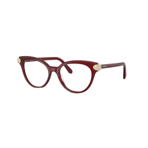 Óculos de Grau Swarovski 0SK2046 1073 53 Acetato Bordô Transparente