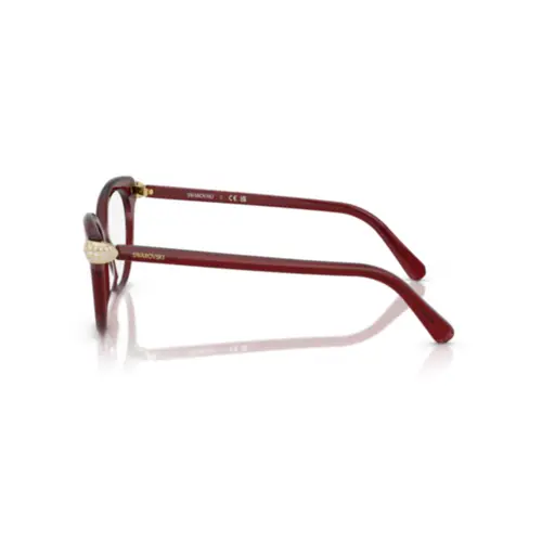 Óculos de Grau Swarovski 0SK2046 1073 53 Acetato Bordô Transparente