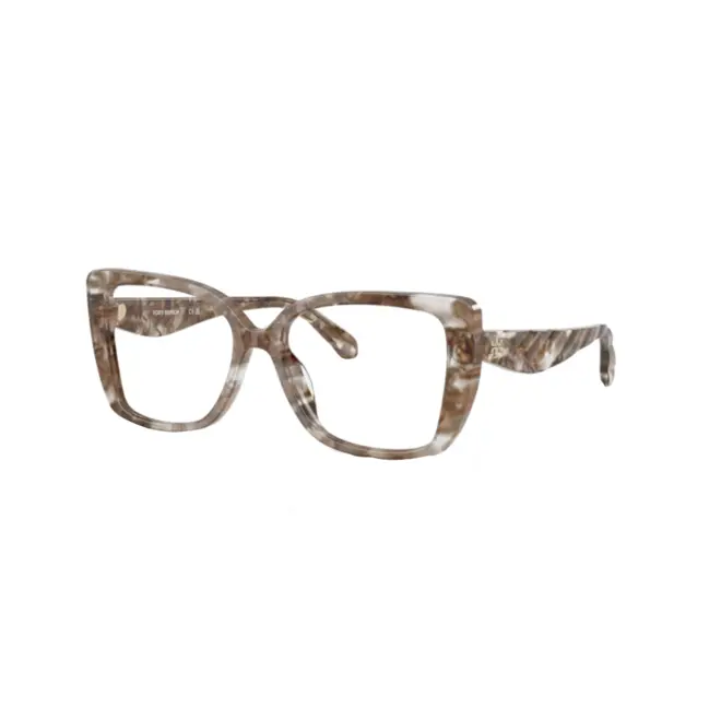 Óculos de Grau Tory Burch 0TY2156U 2026 53 Acetato Marrom Mesclado e Transparente 1