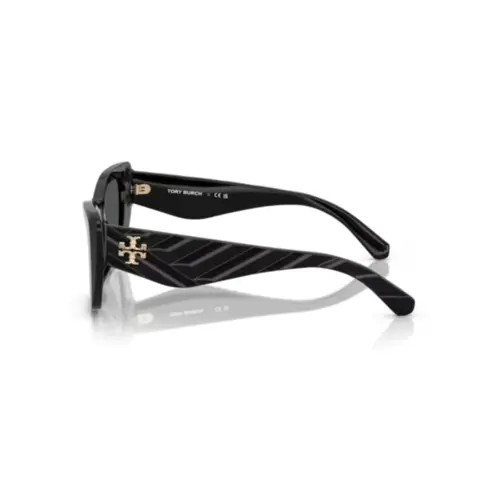 Óculos de Sol Tory Burch 0TY7216U 17098752 Acetato Preto com lentes na cor Cinza