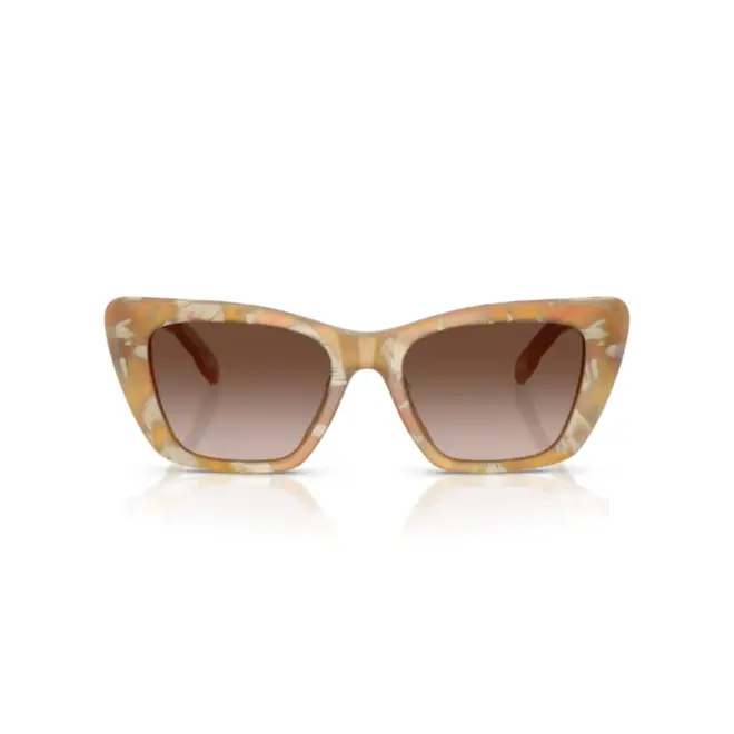Óculos de Sol Tory Burch 0TY7216U 19491352 Acetato Laranja Mesclado com lentes na cor Marrom Degradê 2