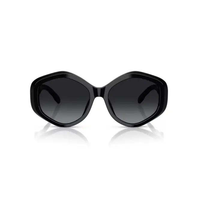 Óculos de Sol Tory Burch 0TY7217U 1709T355 Acetato Preto com lentes na cor Cinza Polarizado Degradê 2