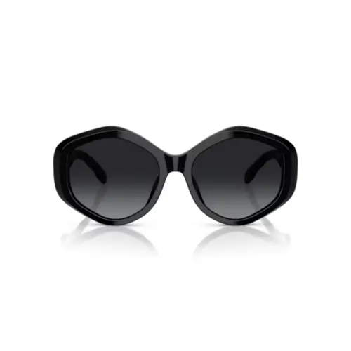 Óculos de Sol Tory Burch 0TY7217U 1709T355 Acetato Preto com lentes na cor Cinza Polarizado Degradê