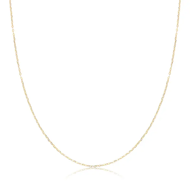 Corrente malha Americana ouro 18k polida 50CM 1