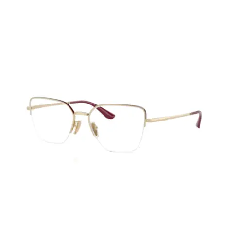 Óculos de Grau Vogue 0VO4331 5208 53 Metal Dourado e Bordô