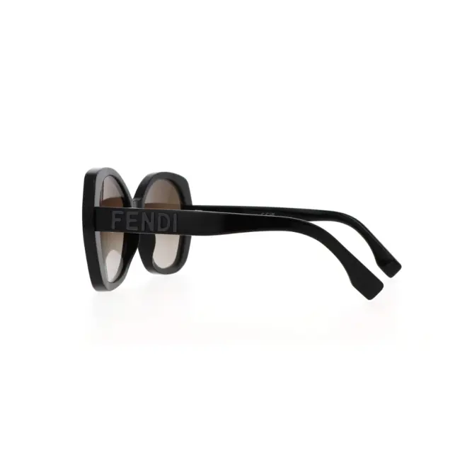 Óculos de Sol Fendi FE40112I_5701F Acetato Preto com  lentes na cor Castanho Degradê 3