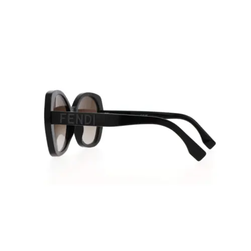 Óculos de Sol Fendi FE40112I_5701F Acetato Preto com  lentes na cor Castanho Degradê