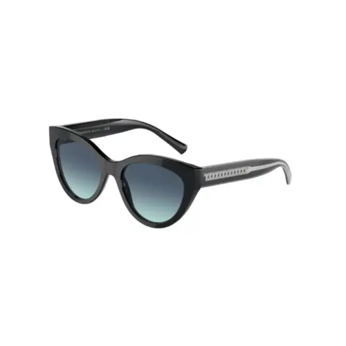 Óculos de Sol Tiffany 0TF4220 80019S54 Acetato Preto com lentes na cor Azul Degradê