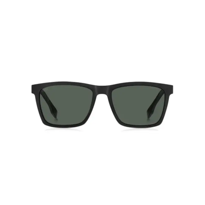 Óculos de Grau Hugo BOSS 1576/CS WR7 56UC S Acetato Preto Mesclado com lentes do Clip-On na cor Verde Polarizado 3