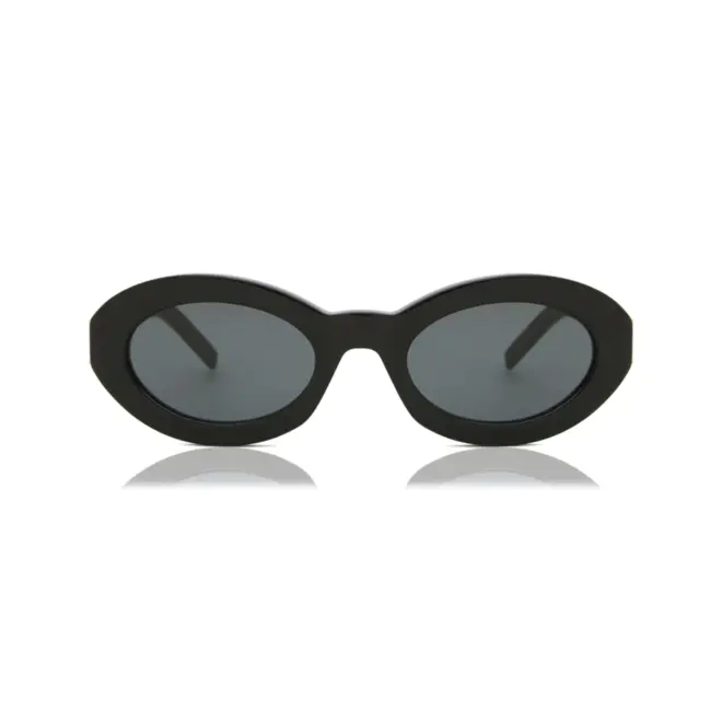 Óculos de Sol Saint Laurent SL M136-001 52 Acetato Preto com lentes na cor Cinza 2