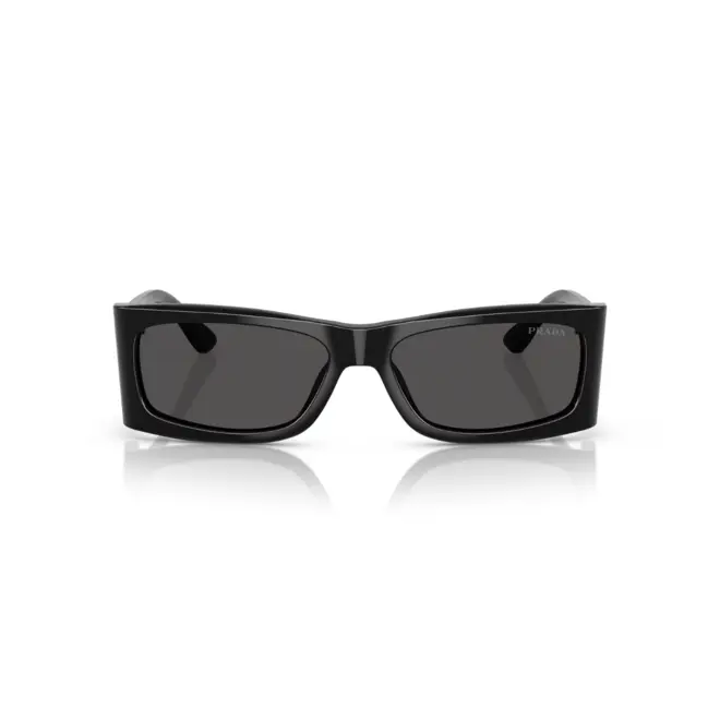Óculos de Sol Prada 0PR B03S 1AB5S056 Acetato Preto com lentes na cor Cinza 2