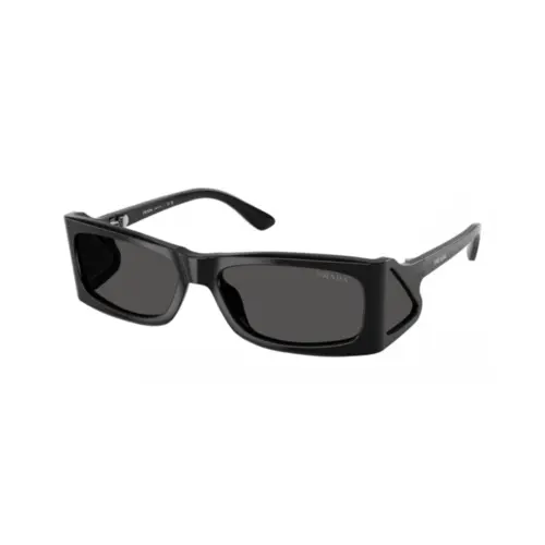 Óculos de Sol Prada 0PR B03S 1AB5S056 Acetato Preto com lentes na cor Cinza