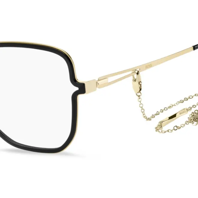 Óculos de Grau Hugo BOSS 1394 2M2 5516 R Metal Preto e Dourado 3