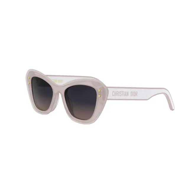 Óculos de Sol Christian Dior CD40163U_5272Z Acetato Rosa com lentes na cor Fumê Degradê 1