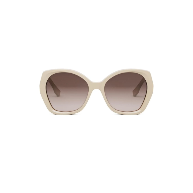 Óculos de Sol Fendi FE40112I_5757F Acetato Nude com lentes na cor Marrom Degradê 2