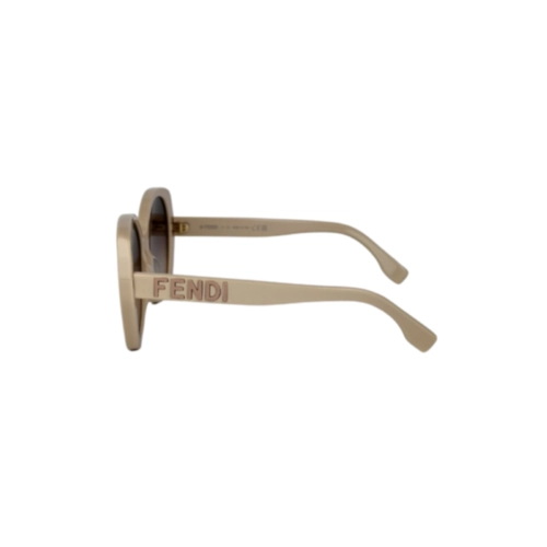 Óculos de Sol Fendi FE40112I_5757F Acetato Nude com lentes na cor Marrom Degradê