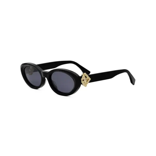 Óculos de Sol Fendi FE40140U_5301A Acetato Preto com lentes na cor Azul 1