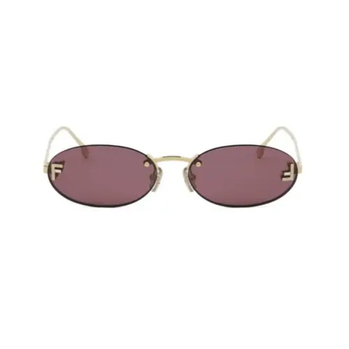 Óculos de Sol Fendi FE4075US_5430Y Metal Dourado com lentes na cor Rosa