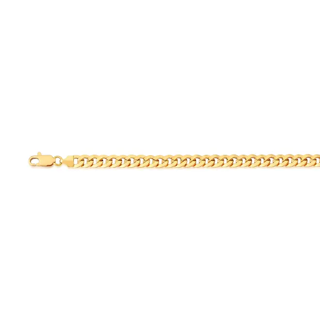 Corrente elo Groumet Choker ouro 18k fecho mosquetão 38CM 4
