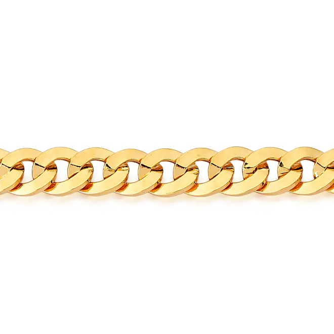 Corrente elo Groumet Choker ouro 18k fecho mosquetão 38CM 2