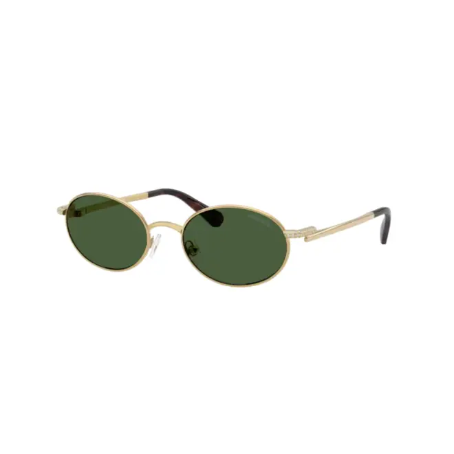Óculos de Sol Swarovski 0SK7033 40047153 Metal Dourado com lentes na cor Verde 1