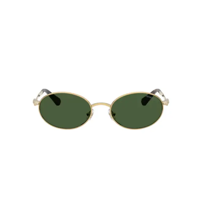 Óculos de Sol Swarovski 0SK7033 40047153 Metal Dourado com lentes na cor Verde 2