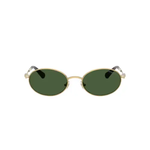 Óculos de Sol Swarovski 0SK7033 40047153 Metal Dourado com lentes na cor Verde