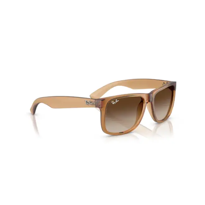 Óculos de Sol Ray-Ban Justin 0RB4165 68141355 Nylon Marrom Fosco com lentes na cor Marrom Degradê 3