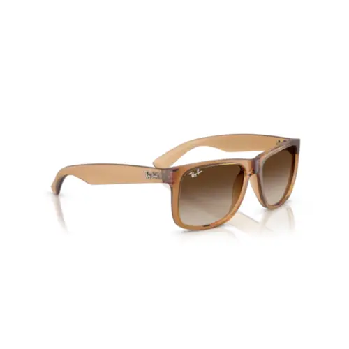 Óculos de Sol Ray-Ban Justin 0RB4165 68141355 Nylon Marrom Fosco com lentes na cor Marrom Degradê