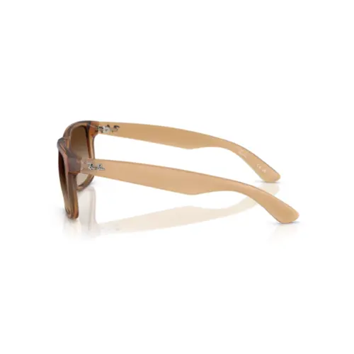 Óculos de Sol Ray-Ban Justin 0RB4165 68141355 Nylon Marrom Fosco com lentes na cor Marrom Degradê