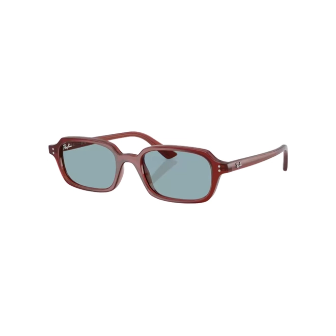 Óculos de Sol Ray-Ban Zuri 0RB4455 68098052 Acetato Vermelho Escuro com lentes na cor Azul 1