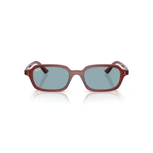 Óculos de Sol Ray-Ban Zuri 0RB4455 68098052 Acetato Vermelho Escuro com lentes na cor Azul