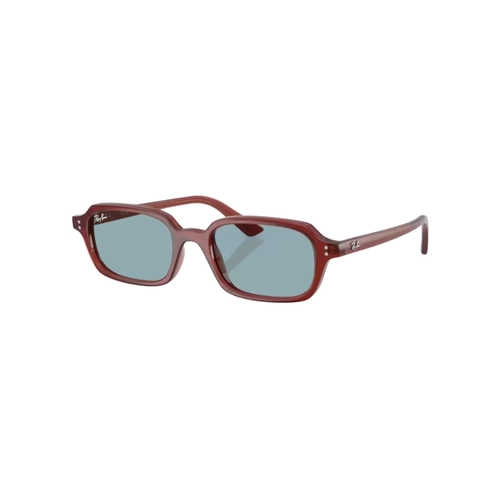 Óculos de Sol Ray-Ban Zuri 0RB4455 68098052 Acetato Vermelho Escuro com lentes na cor Azul