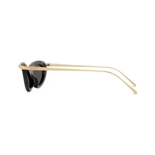 Óculos de Sol Loewe LW40166I_5101A Acetato Preto e Dourado com lentes na cor Fumê