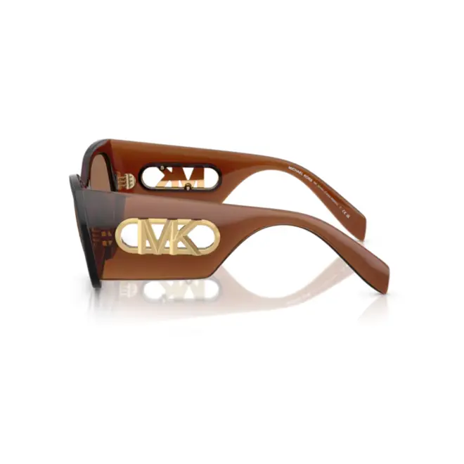 Óculos de Sol Michael Kors 0MK2244U 40217353 Acetato Marrom Transparente com lentes na cor Marrom 3