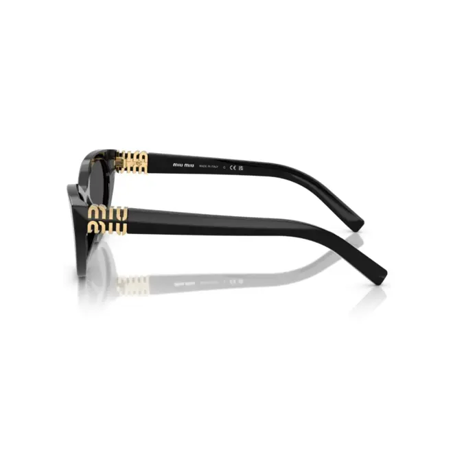 Óculos de Sol Miu Miu 0MU A04S 16K08Z54 Acetato Preto com lentes na cor Cinza 4